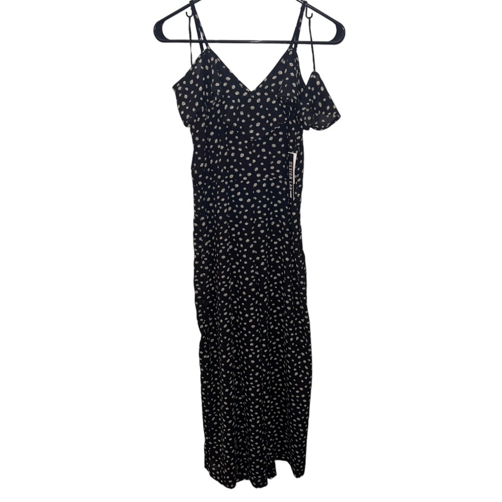 DESIGN LAB Off-the-Shoulder Printed Cropped Culotte Jumpsuit